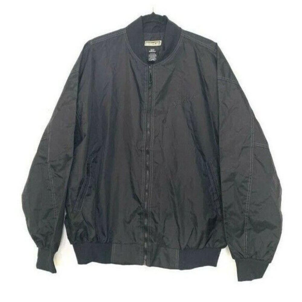 Vintage Bishop Size XL Embroidered Schweppes Branded Bomber Jacket Windbreaker